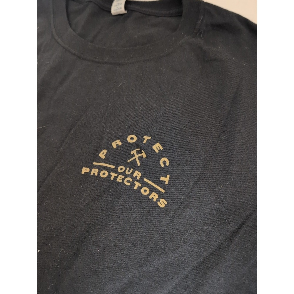 Mens Large Coors X Banquet Protect Our Protectors Tee Shirt Black Long Sleeve - Picture 2 of 5